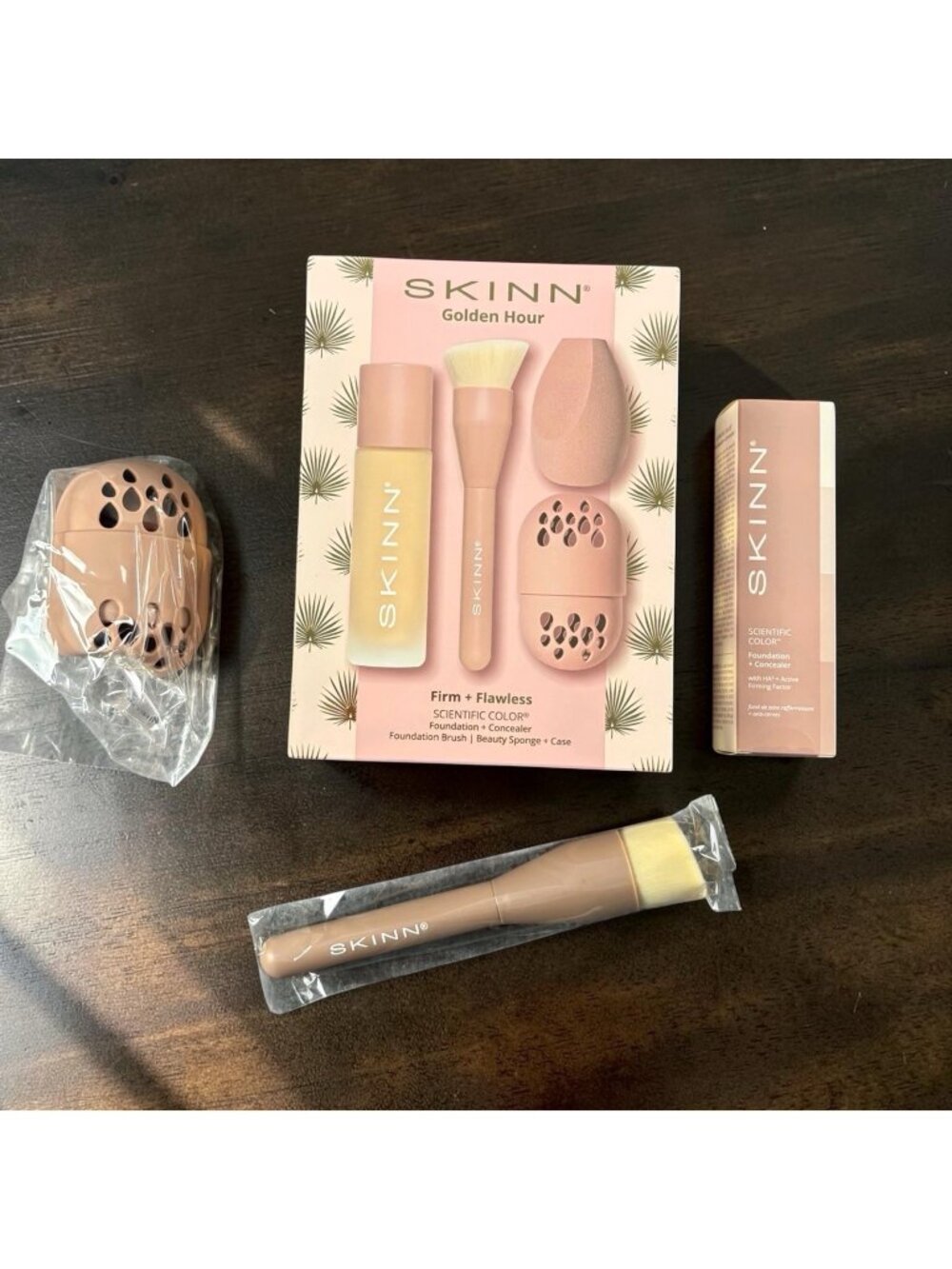 SKINN Golden Hour Firm + Flawless Foundation Concealer Set 4W Peachy Medium